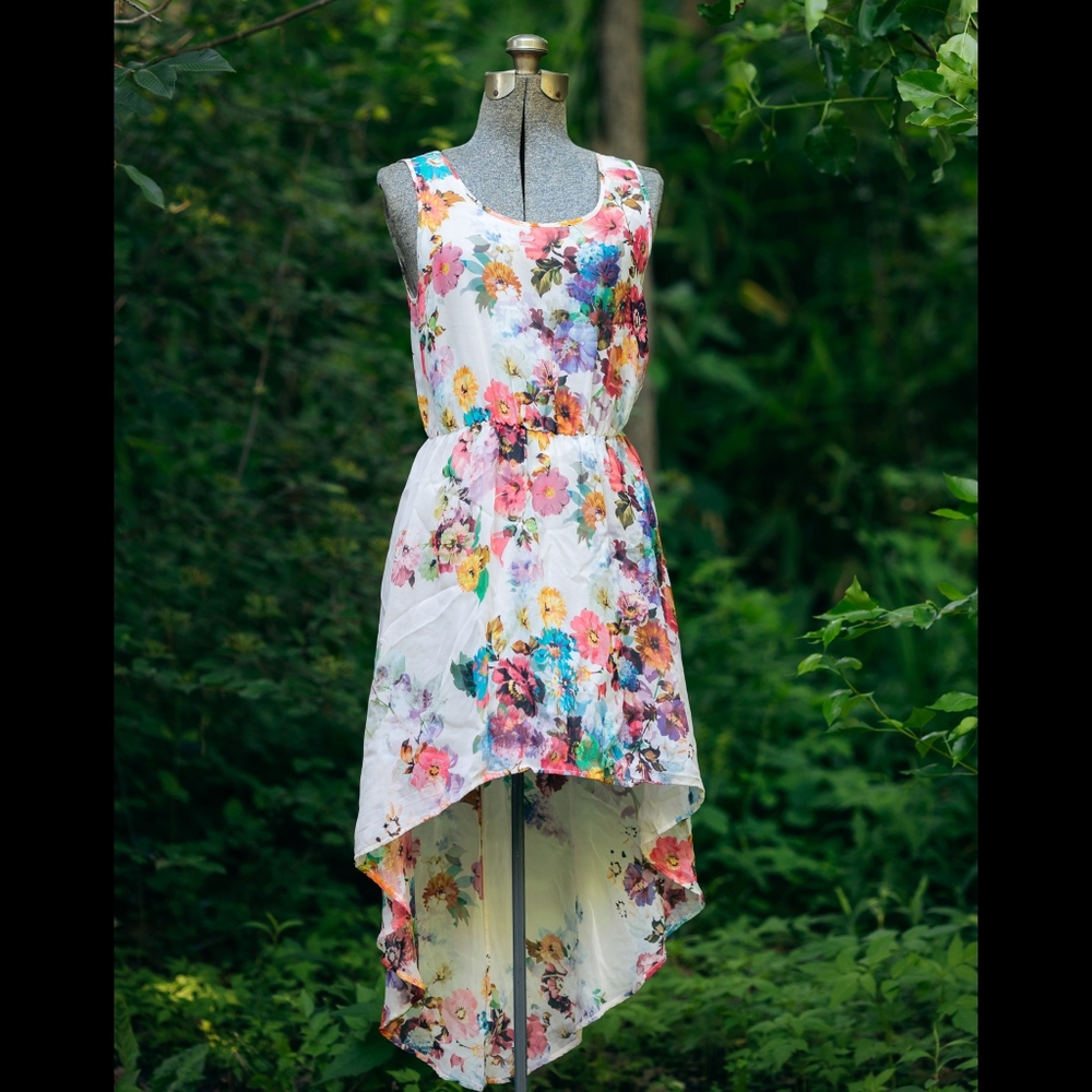 Rainbow floral dress